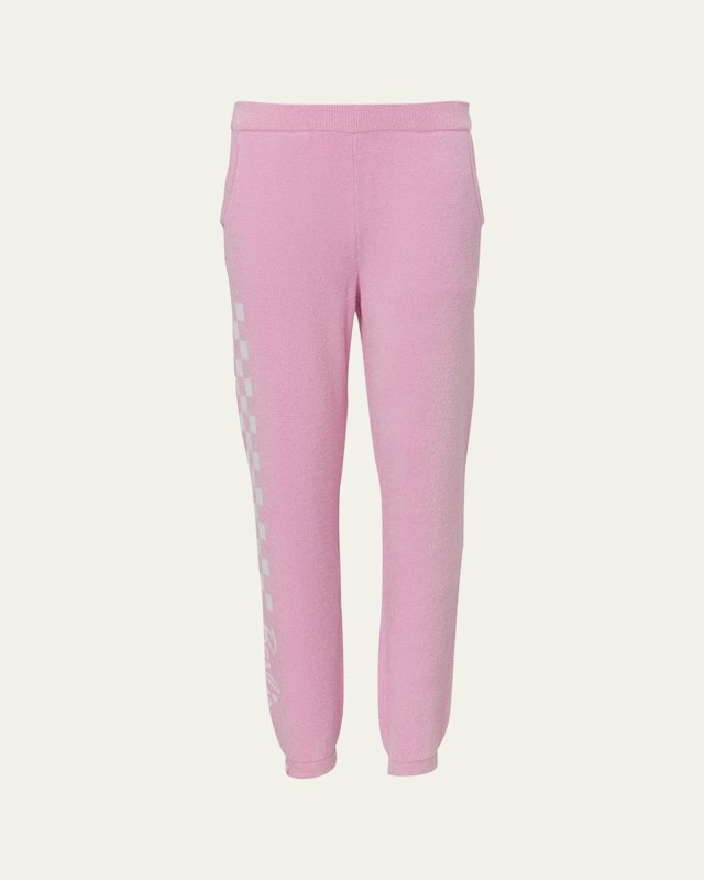 Girl's CozyChic Ultra Lite Youth Checkered Barbie Joggers, Size 6